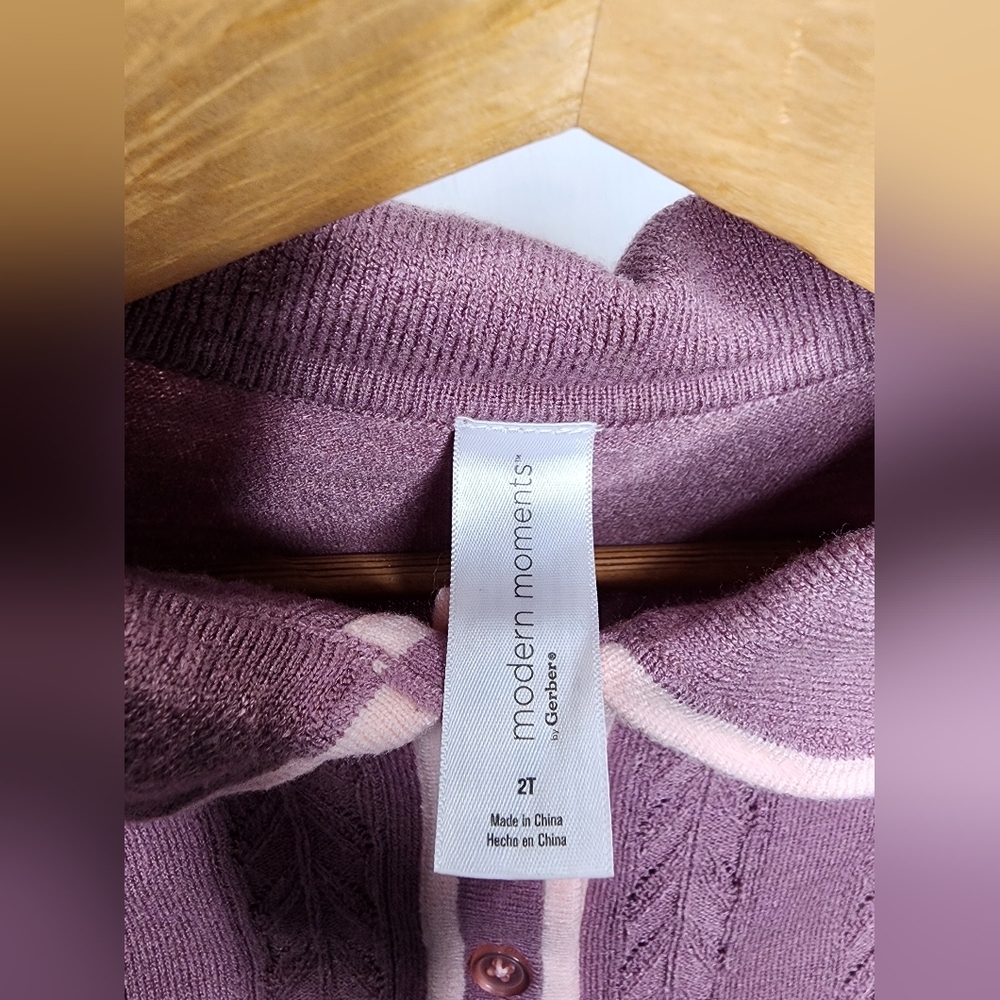 Modern Moments By Gerber Toddler Girl Collar Sweater Dress, Size 2T - Picture 4 of 11